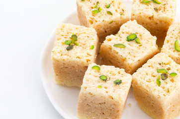 Indian Traditional Famous Sweet Food Mysore Pak or Mysoor Pak