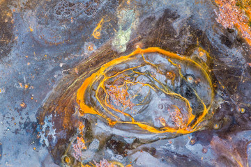 Abstract corrosion texture on the copper-plated steel sheet