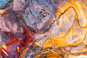 Obraz na płótnie Canvas Abstract corrosion texture on the copper-plated steel sheet