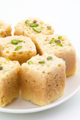 Indian Traditional Famous Sweet Food Mysore Pak or Mysoor Pak