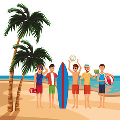 friends with swimsuit