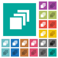 Multiple canvases square flat multi colored icons