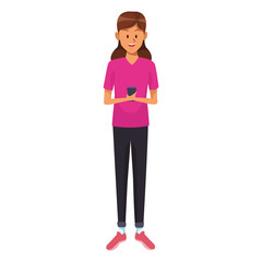 woman with cellphone