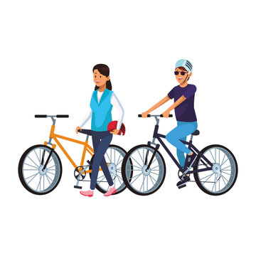 women in bicicles