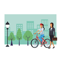 sport woman and businesswoman