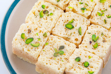 Indian Traditional Famous Sweet Food Mysore Pak or Mysoor Pak