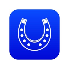 Horseshoe icon digital blue for any design isolated on white vector illustration