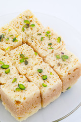 Indian Traditional Famous Sweet Food Mysore Pak or Mysoor Pak