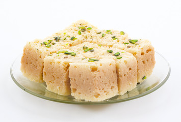 Indian Traditional Famous Sweet Food Mysore Pak or Mysoor Pak