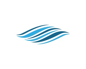 Obraz premium Water wave logo illustration