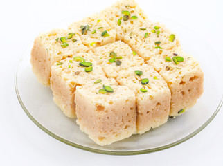 Indian Traditional Famous Sweet Food Mysore Pak or Mysoor Pak