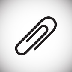 Obraz premium Paper clip icon on white background for graphic and web design, Modern simple vector sign. Internet concept. Trendy symbol for website design web button or mobile app