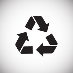 Recycle sign icon on white background for graphic and web design, Modern simple vector sign. Internet concept. Trendy symbol for website design web button or mobile app