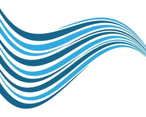 Water wave logo illustration