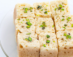 Indian Traditional Famous Sweet Food Mysore Pak or Mysoor Pak