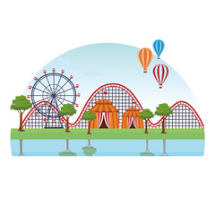 amusement park landscape