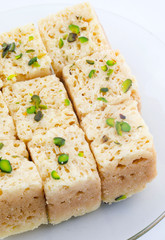 Indian Traditional Famous Sweet Food Mysore Pak or Mysoor Pak