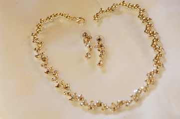 Necklace and earrings for wedding