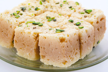 Indian Traditional Famous Sweet Food Mysore Pak or Mysoor Pak