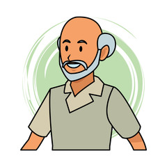 old man profile pop art