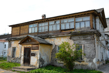 Balakhna, Russia - August 29, 2018: Karla Marksa street in Balakhna city in Nizhny Novgorod region