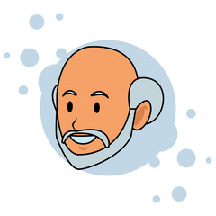 old man face pop art