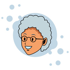 old woman face pop art