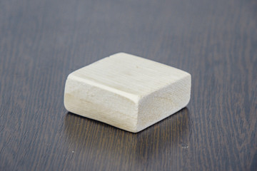 one wooden cubes