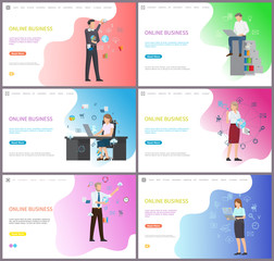 Online Business, Businessman Solving Problems