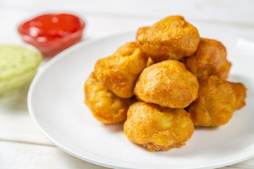 Pacora. Popular Indian vegetarian fast food.  