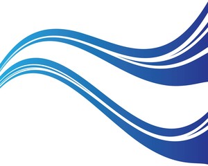 Water wave logo illustration