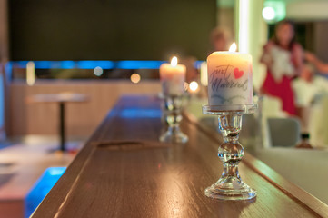 just married auf Kerze