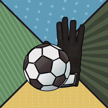 soccer ball and goalkeeper gloves