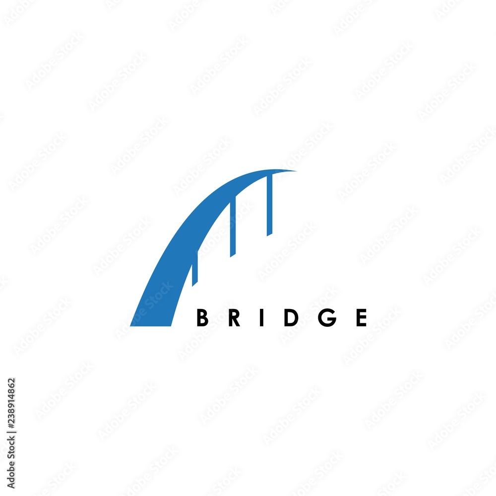 Wall mural bridge logo template