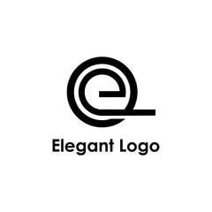 letter e logo template