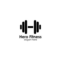 hero fitness logo template