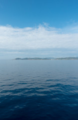 Fototapeta na wymiar The coast of the island of ibiza from a boat