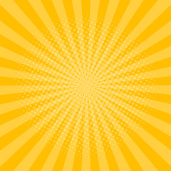 Rays background with halftone effect