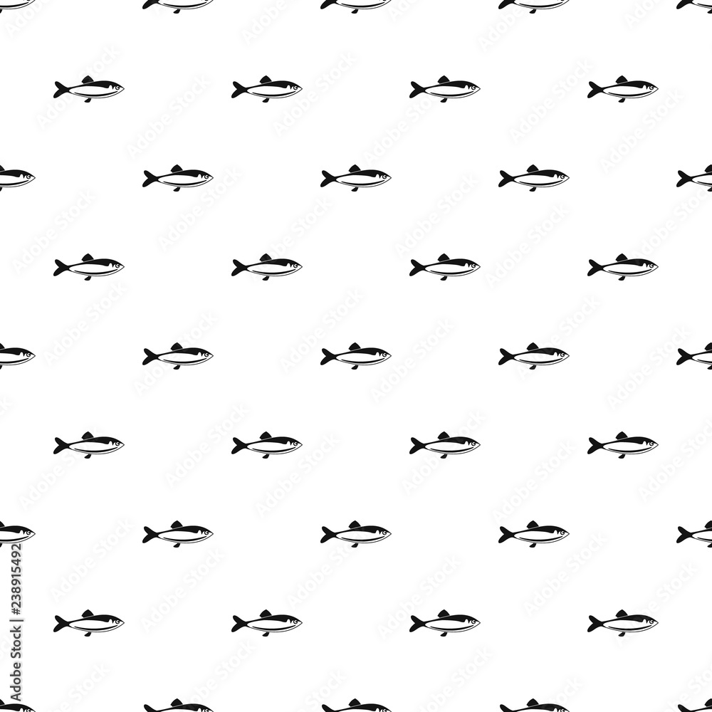 Poster fish pattern vector seamless repeating for any web design