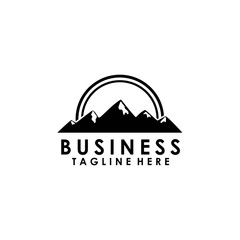 Fototapeta na wymiar black mountain logo design