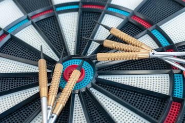 dart arrows on board