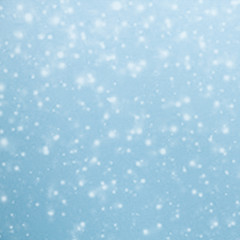 Snow background for Christmas greeting card. Raster copy. Pastel blue copy space