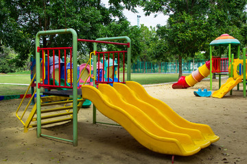 colorful playground in the park