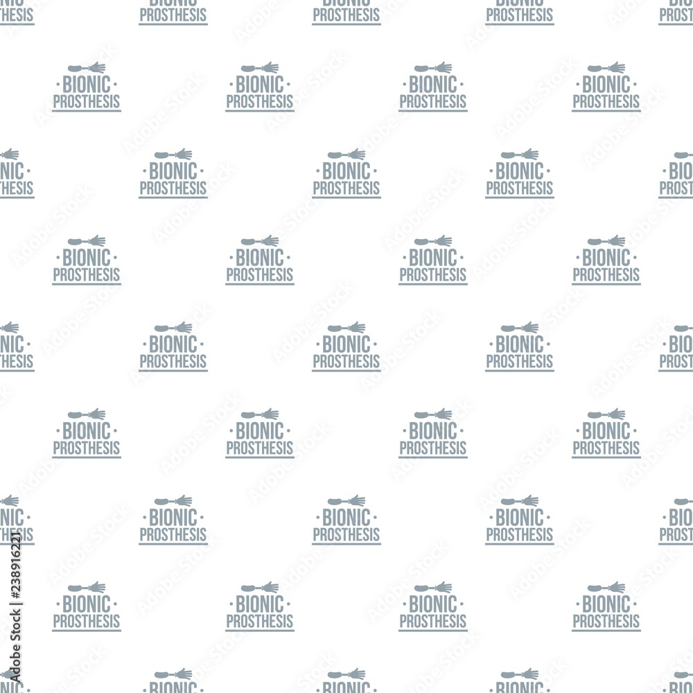 Poster arm prosthesis pattern vector seamless repeat for any web design