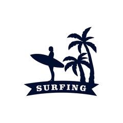 surfing logo template