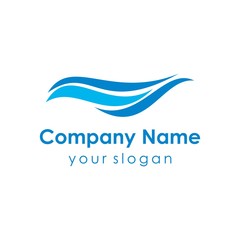 water wave logo template