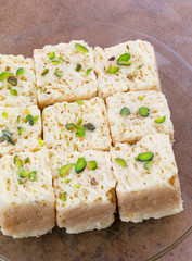 Indian Traditional Famous Sweet Food Mysore Pak or Mysoor Pak