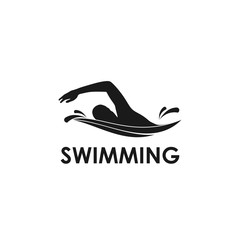 swimming logo template