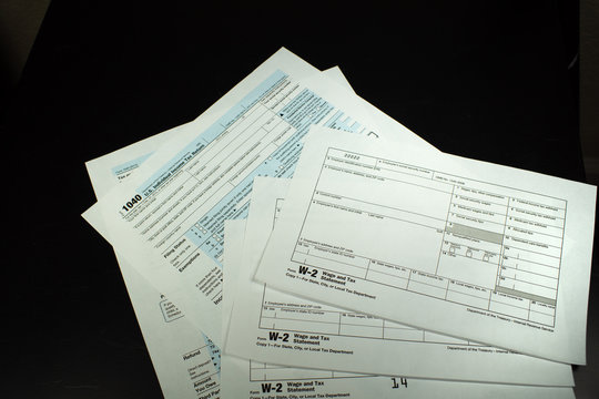 IRS Income Tax Forms 1099 and W2