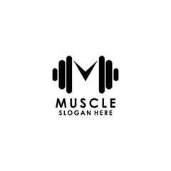 muscle logo template